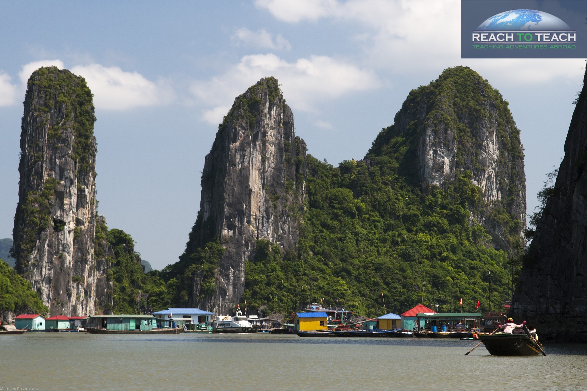 huge karst rocks in halong bay, vietnam